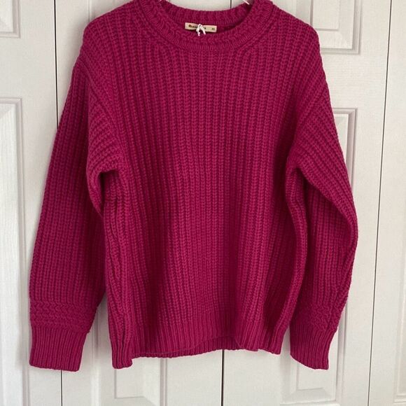 Marine Layer Women's Oversized Crewneck Sweater Rose Violet Pink XS NWT‎ - Picture 1 of 6